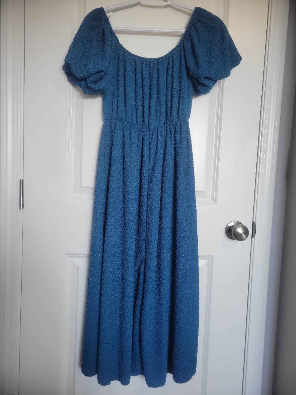 SEE YOU MONDAY cottony soft puffy sleeve dress, womens